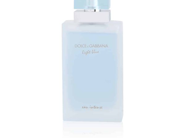 Dolce & Gabbana Light Blue Eau Intense Eau De Parfum 100ml bottle with azure cap