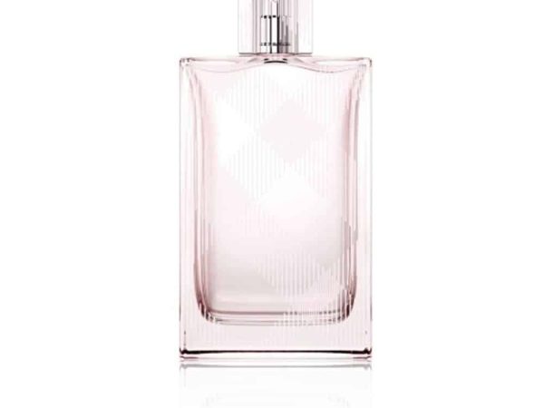 Burberry Brit Sheer Eau de Toilette 100ml in pink bottle with signature check pattern