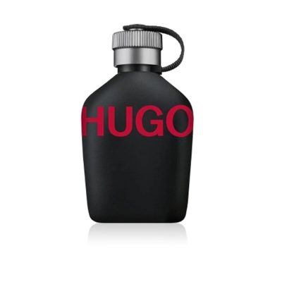 Hugo Boss Just Different Eau De Toilette 125ml bottle against modern black background