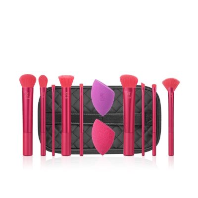 Frost Your Face Professional Makeup Brushes Set with 12 Essential Beauty Tools in Carrying Case #
