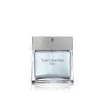 Calvin Klein Truth Eau De Toilette 100ml bottle featuring transparent design with natural woody floral fragrance #
