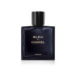 Bleu De Chanel Parfum 50ml bottle featuring deep navy blue glass with magnetic cap #