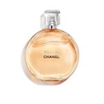 Chanel Chance Eau de Toilette 100ml bottle with round design and pink-tinted fragrance