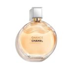 CHANEL Chance Eau de Parfum 100ml bottle with round design and pink-tinted fragrance