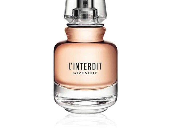 Givenchy L'interdit Eau De Parfum Hair Mist 35ml bottle on elegant background
