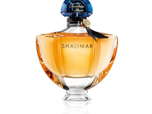 Guerlain Shalimar Eau De Parfum 90ml bottle with iconic blue stopper and oriental vanilla fragrance