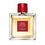 Guerlain Habit Rouge Eau de Parfum 100ml bottle with distinctive red accents and luxurious packaging