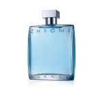 Azzaro Chrome EDT 200ml Men's Fragrance Bottle with Metallic Cap and Clear Glass Design ##