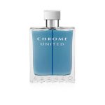 Azzaro Chrome United Eau de Toilette 100ml bottle with silver cap and metallic design