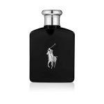 Ralph Lauren Polo Black Eau De Toilette 125ml bottle with black cap and silver accents