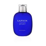 Lanvin L'Homme Sport Eau De Toilette 100ml men's fragrance bottle with black and silver design ##