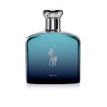 Ralph Lauren Polo Deep Blue Eau De Parfum 125ml bottle with deep blue gradient design