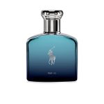Polo Deep Blue Eau De Parfum 75ml bottle by Ralph Lauren featuring oceanic fragrance for men