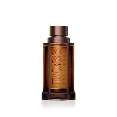 Hugo Boss The Scent Absolute Eau De Parfum 100ml bottle with gold accents