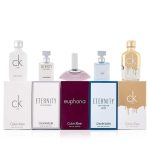 Calvin Klein Miniature Collection Gift Set for Women featuring 5 iconic CK fragrances in elegant miniature bottles