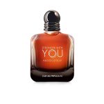 Emporio Armani Stronger With You Absolutely Eau de Parfum 100ml bottle with black cap and ribbed glass design #