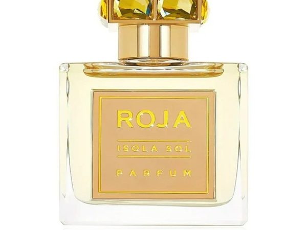 Isola Sol Parfum 50ml luxury Mediterranean fragrance bottle with gold accents ##