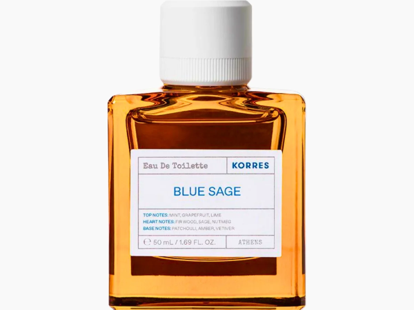 Blue Sage Eau de Toilette 50ml bottle featuring aromatic herbal fragrance with sage and citrus notes ##