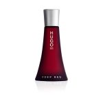 Hugo Boss Deep Red Eau de Parfum 90ml bottle in signature red glass packaging