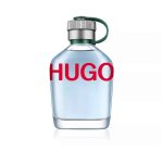 Hugo EDT 125ml bottle by Hugo Boss featuring the iconic flask design with silver dog tag ##