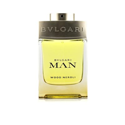 BVLGARI Man Wood Neroli Eau De Parfum 100ml bottle with wooden cap and amber liquid ##