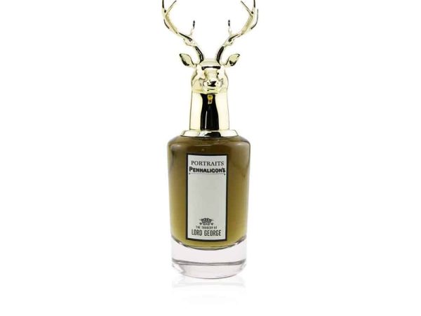 The Tragedy of Lord George Eau De Parfum 75ml by Penhaligon's in luxury packaging with stag head stopper