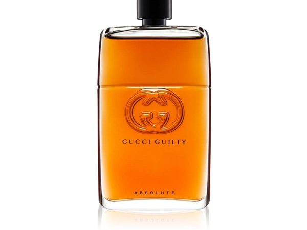 Gucci Guilty Absolute Eau de Parfum 90ml bottle with rose-tinted glass and black cap