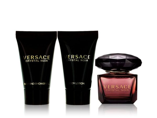 Versace Crystal Noir Gift Set 4-piece luxury fragrance collection
