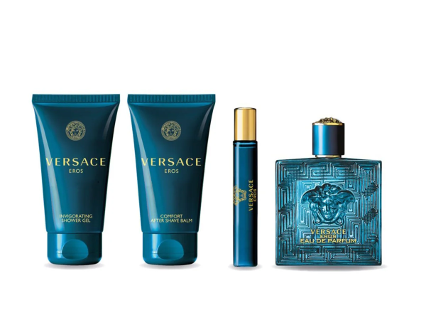 Eros Flame Gift Set For Men by Versace featuring Complete Fragrance Collection