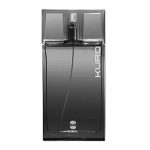 Kuro EDP 90ML Men's Eau de Parfum in elegant black bottle with leather and amber notes