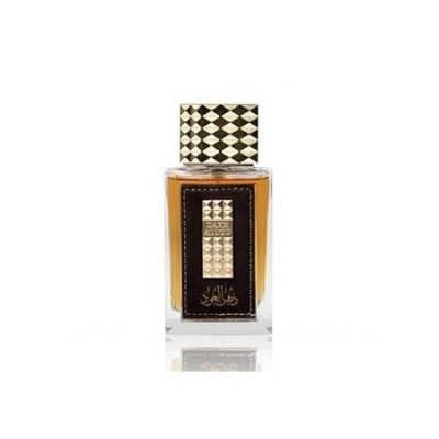 Oud AlDakheel Mukhallat Dehn AlOud EDP 50ML luxury Arabic perfume bottle with ornate gold details