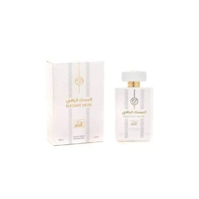 Oud AlDakheel Elegant Musk EDP 100ML luxury oriental perfume bottle with gold accents