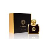 Oud AlDakheel Crown Black EDP 100ML luxury Arabian perfume bottle with gold accents
