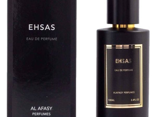 Ehsas 100ml Arabic Oriental Perfume Bottle with Luxury Gold Accents