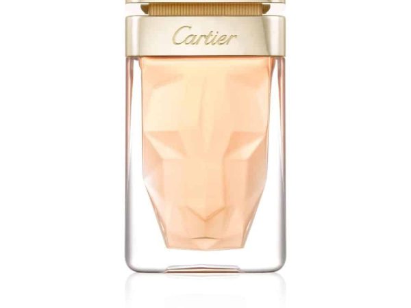 Cartier La Panthere Eau De Parfum 75ml bottle featuring iconic panther face design