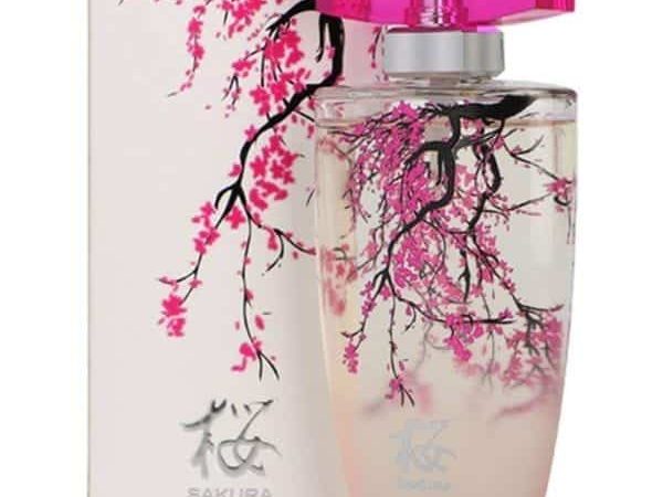Sakura 100ml Cherry Blossom Perfume Bottle with Floral Design