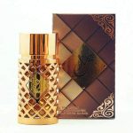 Jazzab Eau de Parfum 100ML luxury Arabian fragrance bottle with gold detailing