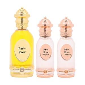 Collection Paris Rose 3-Piece Luxury Women's Fragrance Set with Damascus Rose #