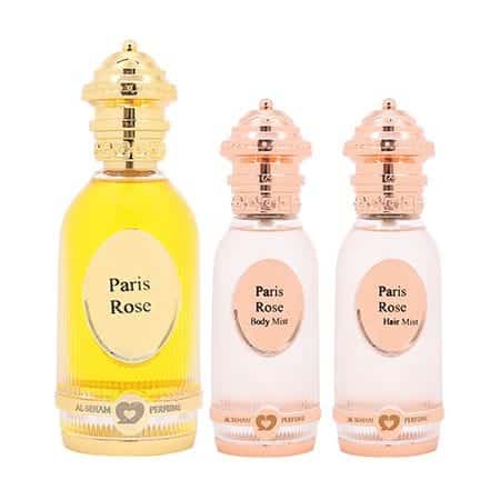 Collection Paris Rose 3-Piece Luxury Women's Fragrance Set with Damascus Rose #