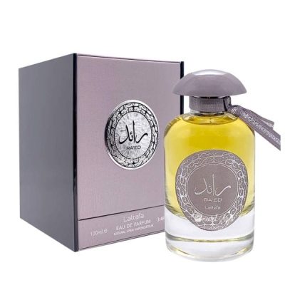Raed Silver EDP 100ML luxury oriental perfume bottle with silver accents