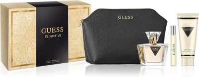 GUESS Seductive 4 Piece Gift Set for Women with Eau de Toilette, body lotion, shower gel and travel spray
